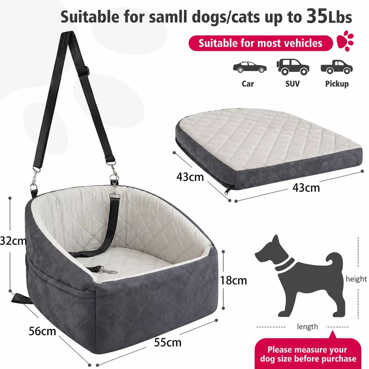 Dog travel sofa