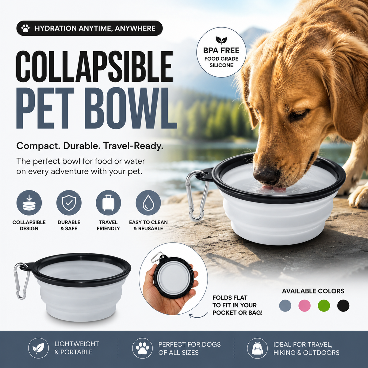 Why River White Is the Perfect Colour for Your Dog's Travel Bowl 