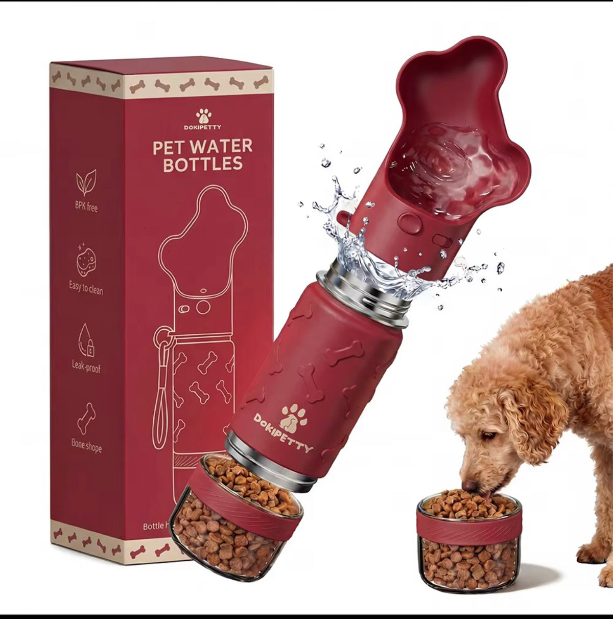 Portable Stainless Steel Dog Water Bottle