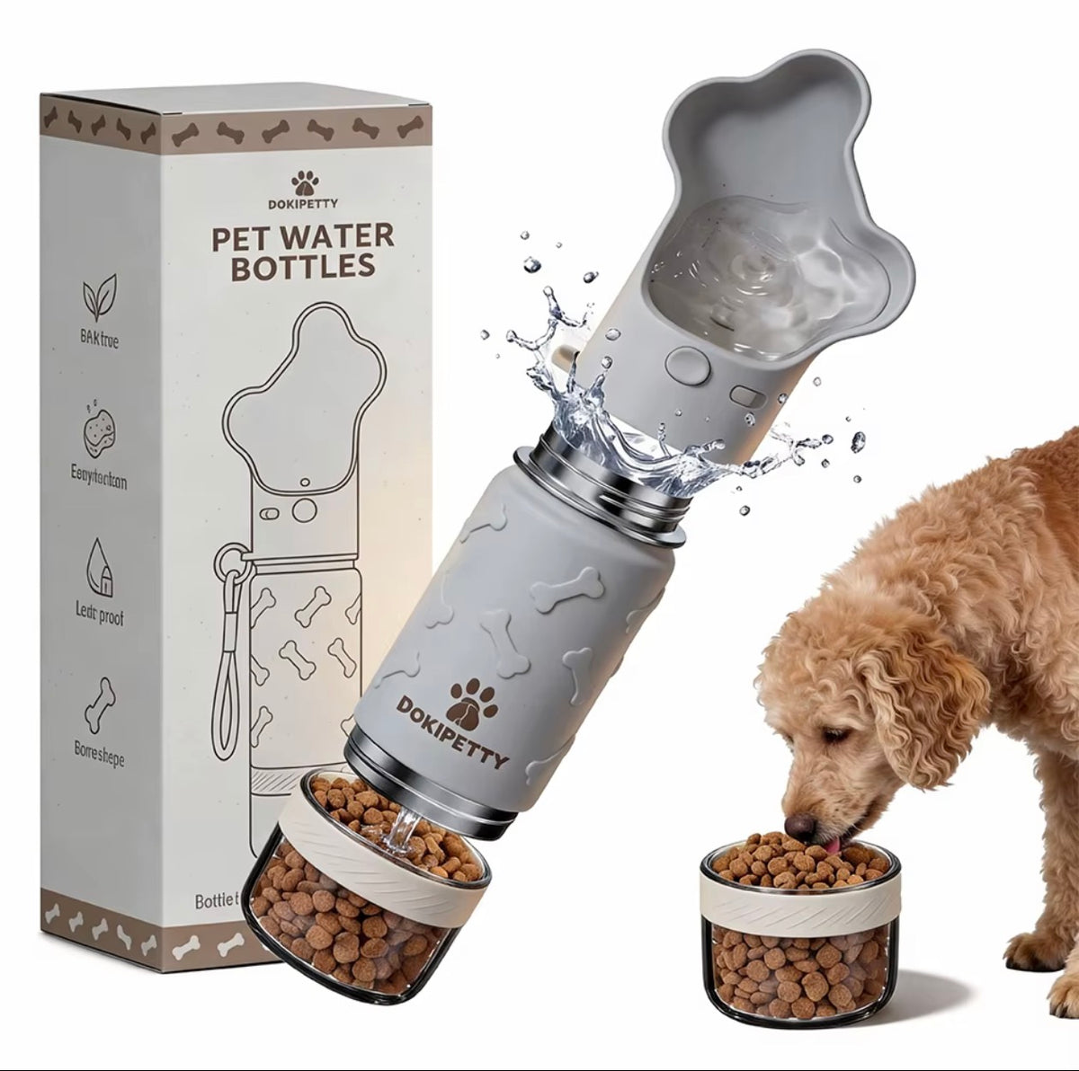 Portable Stainless Steel Dog Water Bottle