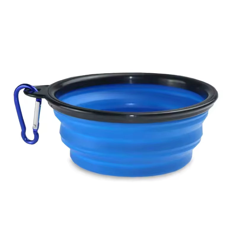Collapsible Dog Bowl Fold Up Blue Dog Bowl Portable Collapsible Pet Travel Bowl