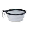 Foldable Silicone Dog Bowl River White